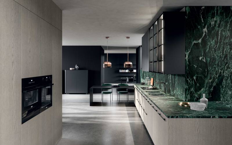 La poly valence de Filo permet de créer  des por tes non standard en hauteur et  en largeur. La poly valence du modèle vous  permet également de choisir des por tes  au sol, recouvrant le socle